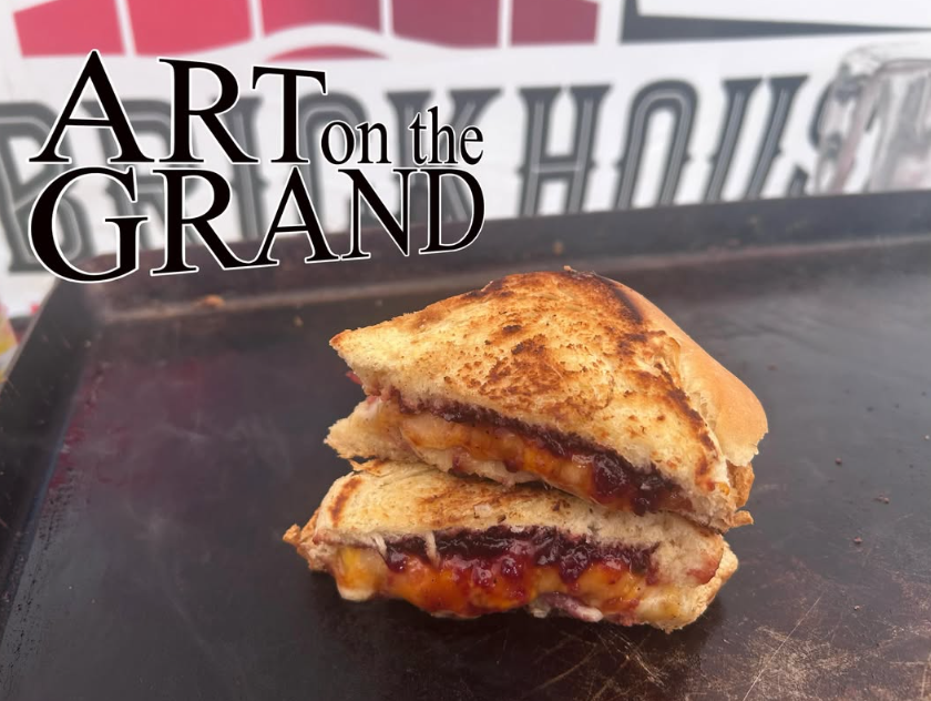 Griddled grilled cheese with house-made jam served at Art on the Grand
